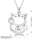 Wholesale Trendy Silver Animal White CZ Necklace TGSPN681 1 small