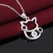 Wholesale Trendy Silver Animal White CZ Necklace TGSPN681 2 small