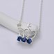 Wholesale Classic Silver Geometric CZ Necklace TGSPN691 0 small