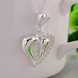Wholesale Romantic Silver Heart CZ Necklace TGSPN711 0 small