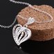 Wholesale Romantic Silver Heart CZ Necklace TGSPN711 1 small