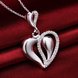 Wholesale Romantic Silver Heart CZ Necklace TGSPN711 3 small