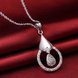 Wholesale Romantic Silver Water Drop CZ Necklace TGSPN714 1 small