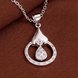 Wholesale Romantic Silver Water Drop CZ Necklace TGSPN714 2 small