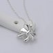 Wholesale Romantic Silver Bowknot White CZ Necklace TGSPN717 0 small