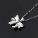 Wholesale Romantic Silver Bowknot White CZ Necklace TGSPN717 2 small
