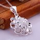 Wholesale Trendy Silver Plant Crystal Necklace TGSPN728 1 small