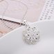 Wholesale Trendy Silver Plant Crystal Necklace TGSPN728 3 small