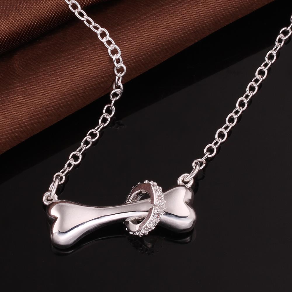 Wholesale Romantic Silver Animal CZ Necklace TGSPN731 1