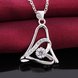 Wholesale Trendy Silver Geometric CZ Necklace TGSPN761 0 small