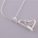 Wholesale Trendy Silver Geometric CZ Necklace TGSPN761 1 small