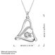 Wholesale Trendy Silver Geometric CZ Necklace TGSPN761 2 small