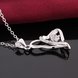 Wholesale Trendy Silver Geometric CZ Necklace TGSPN761 3 small