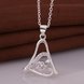 Wholesale Trendy Silver Geometric CZ Necklace TGSPN761 4 small
