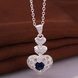 Wholesale Trendy Silver Heart CZ Necklace TGSPN764 0 small