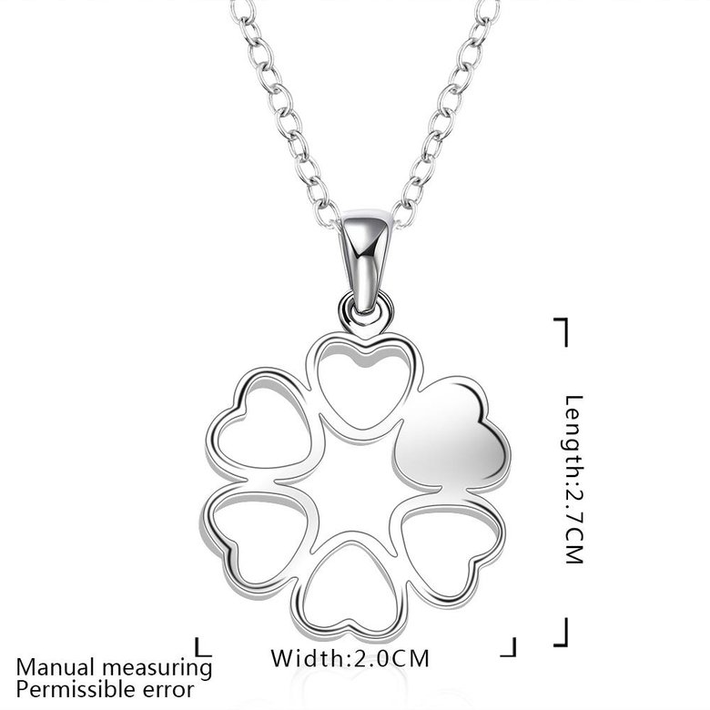 Wholesale Romantic Silver Ball CZ Necklace TGSPN041 1