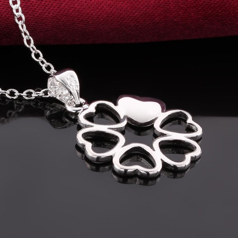 Wholesale Romantic Silver Ball CZ Necklace TGSPN041 3