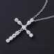 Wholesale Trendy Silver Cross CZ Necklace TGSPN085 2 small