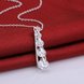 Wholesale Trendy Silver Geometric CZ Necklace TGSPN090 2 small