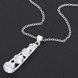 Wholesale Trendy Silver Geometric CZ Necklace TGSPN090 3 small
