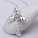 Wholesale Trendy Silver Heart CZ Necklace TGSPN105 1 small