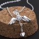 Wholesale Trendy Silver Heart CZ Necklace TGSPN105 2 small
