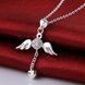 Wholesale Trendy Silver Heart CZ Necklace TGSPN105 3 small