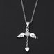 Wholesale Trendy Silver Heart CZ Necklace TGSPN105 4 small