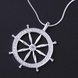 Wholesale Trendy Silver Round CZ Necklace TGSPN117 4 small