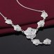 Wholesale Trendy Silver Plant CZ Necklace TGSPN124 1 small