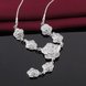 Wholesale Trendy Silver Plant CZ Necklace TGSPN124 2 small