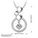 Wholesale Trendy Silver Heart CZ Necklace TGSPN158 0 small