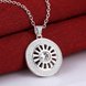 Wholesale Trendy Silver Round CZ Necklace TGSPN162 1 small