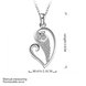 Wholesale Trendy Silver Heart CZ Necklace TGSPN174 2 small