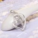 Wholesale Trendy Silver Heart CZ Necklace TGSPN174 3 small