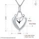 Wholesale Romantic Silver Heart CZ Necklace TGSPN202 0 small