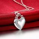 Wholesale Romantic Silver Heart CZ Necklace TGSPN202 2 small
