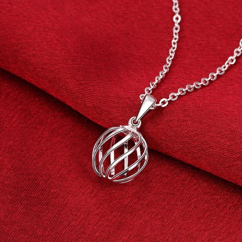 Wholesale Classic Silver Geometric Necklace TGSPN234 3