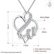 Wholesale Romantic Silver Heart CZ Necklace TGSPN236 0 small