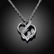Wholesale Romantic Silver Heart CZ Necklace TGSPN236 1 small