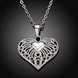 Wholesale Classic Silver Heart Necklace TGSPN244 1 small
