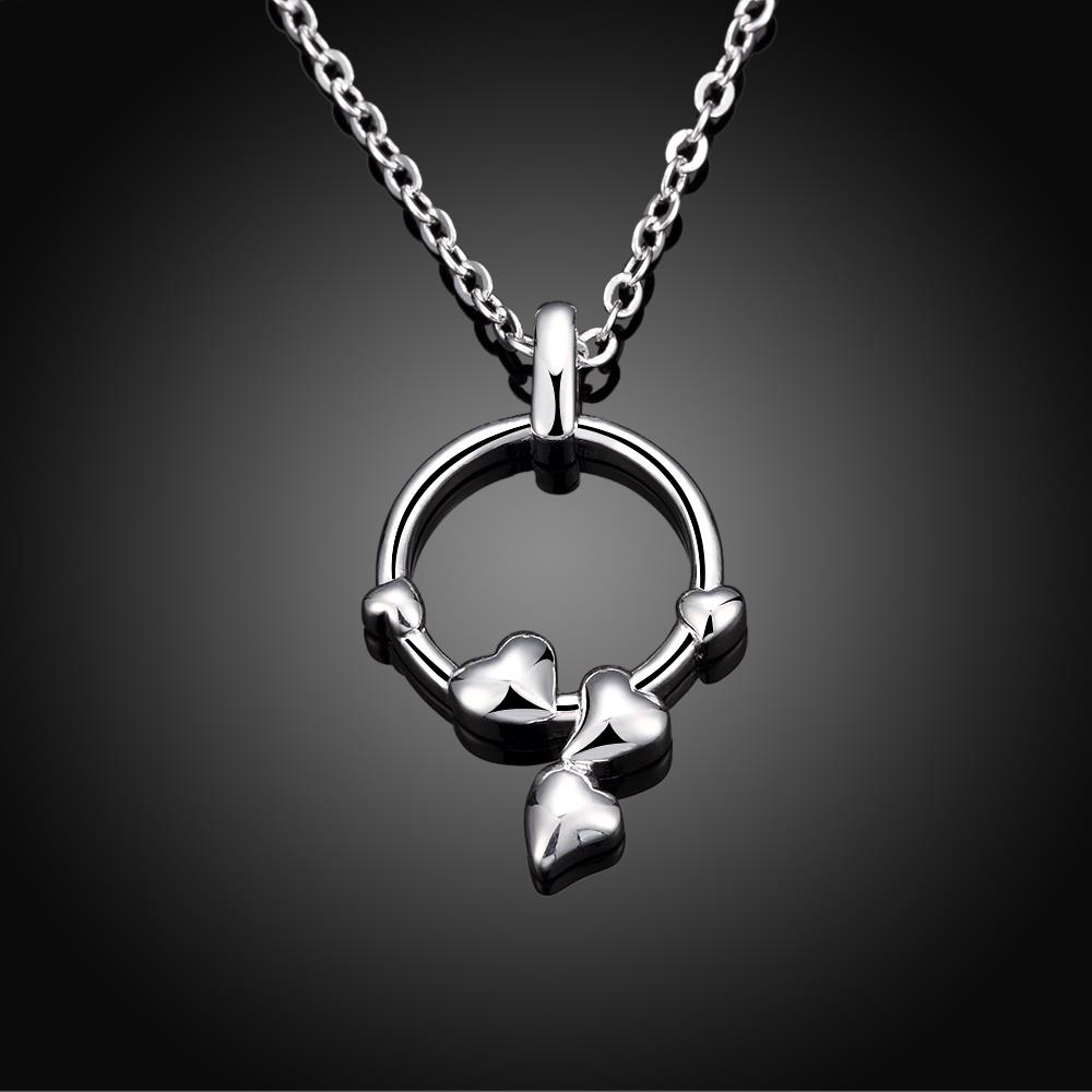 Wholesale Romantic Silver Heart Necklace TGSPN252 0