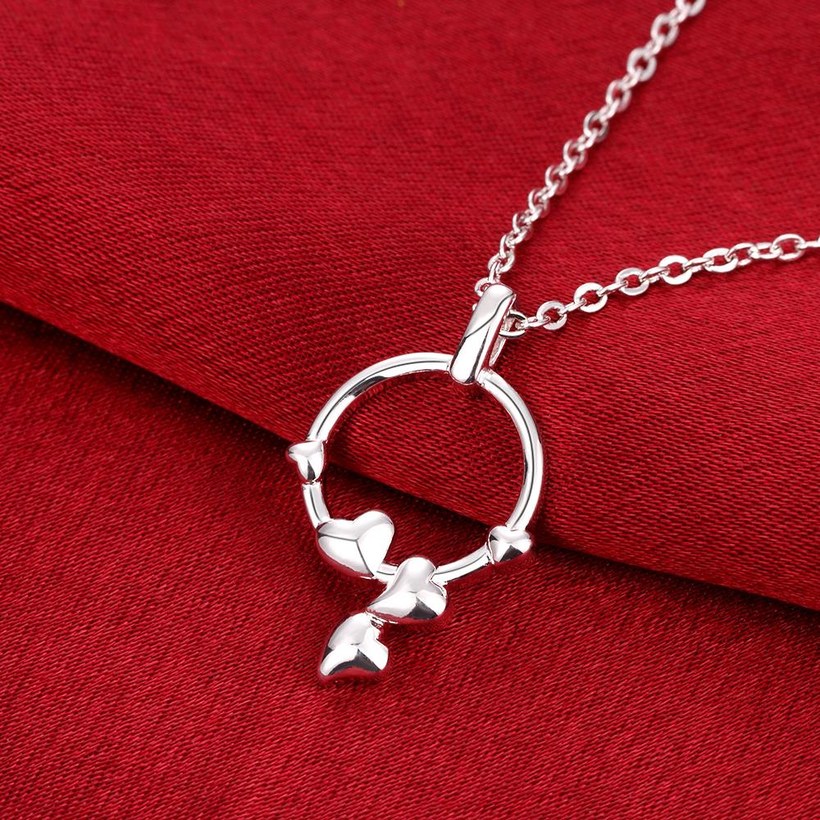 Wholesale Romantic Silver Heart Necklace TGSPN252 2