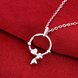 Wholesale Romantic Silver Heart Necklace TGSPN252 2 small