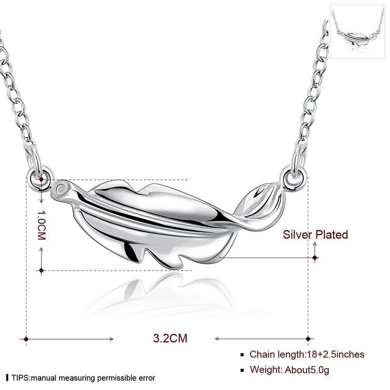 Wholesale Romantic Silver Plant Necklace TGSPN256 1