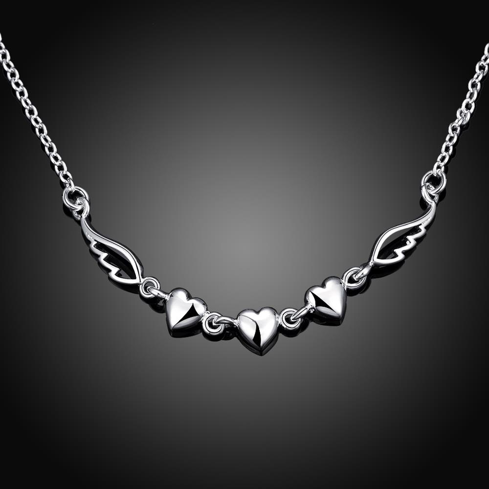 Wholesale Trendy Silver Heart Necklace TGSPN258 1