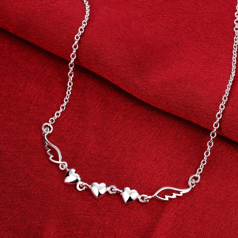 Wholesale Trendy Silver Heart Necklace TGSPN258 3