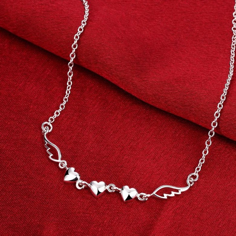 Wholesale Trendy Silver Heart Necklace TGSPN258 3