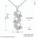 Wholesale Romantic Silver Heart CZ Necklace TGSPN281 0 small