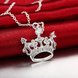 Wholesale Classic Silver Geometric CZ Necklace TGSPN286 2 small